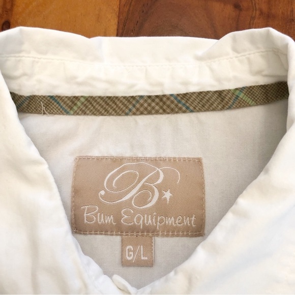 Vintage Bum Equipment White Sleeveless Button Down Blouse Shirt Tank Top. Large - Picture 3 of 12